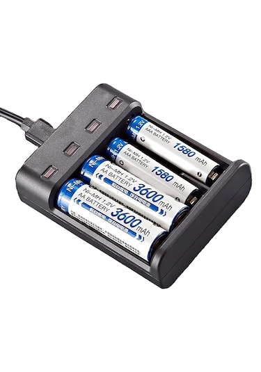Greentech Pil Şarj Cihazı Dört Yuvalı - 1.2v Ni-mh / Ni-cd Aa / Aaa / Gt-bc07