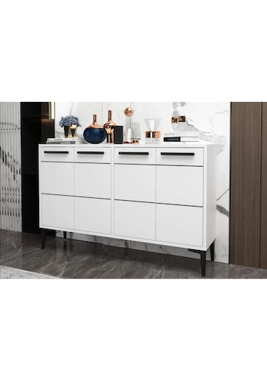 Zerkaconcept Marden Konsol Tv Sehpası Tv Ünitesi Beyaz