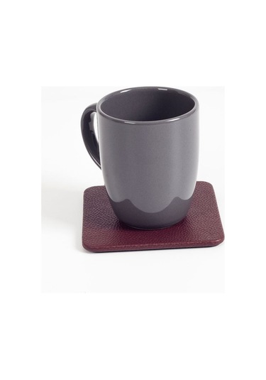 Turgut Office Deri Bardak Altlığı Bordo 1 Adet Bordo