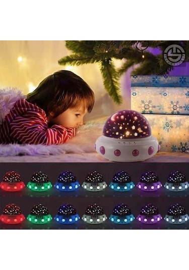 Technosmart Müzikli Renkli Ve Dönen Star Master Ufo Uzay Temalı P