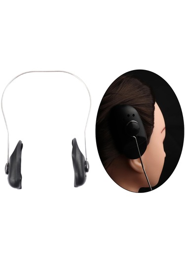 Suntek Kuaför Perma Için Yeniden Kullanılabilir Kulak Koruyucu Siyah