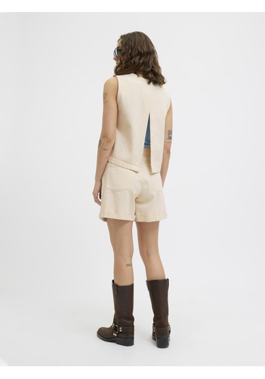 Jack & Jones Kadın Sirt Detayli Denim Bluz - Dora - 12277036 Off-white Denim