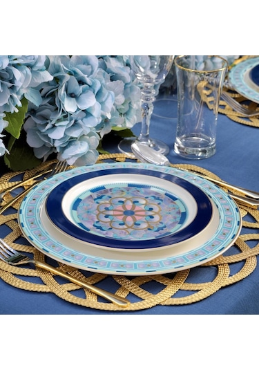 Schafer Tılsım Sapphire Yemek Takımı 60 Parça-turkuaz