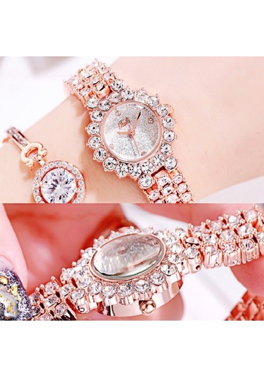 Sones Curren Casual Çelik Kayışlı Kadın Saati Altın Beyaz