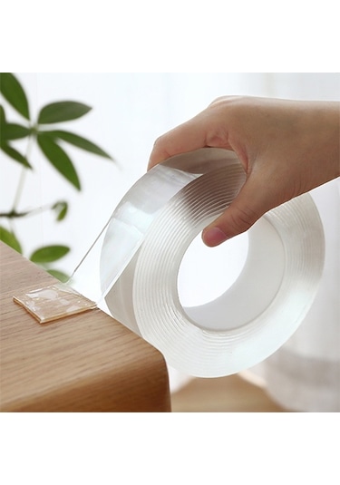 Kustar Çok Amaçlı Nano Teknoloji Şeffaf Güçlü Çift Taraflı Doku Bandı 3 M