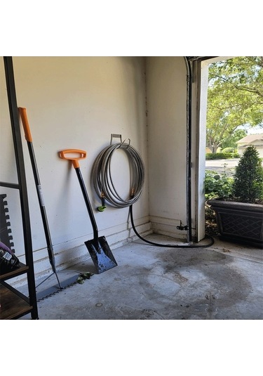 Pazly Paslanmaz Çelik Bahçe Hortum Organizatörü - Duvar Montajlı, 6.3x7x6.3 İnç, Ağır Hizmet, Patio Ve Garaj İçin