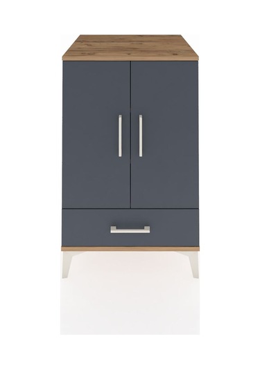 Kronos Komodin 3 Raflı Tek Çekmeceli 2 Kapaklı 60x59x96 Çam-a... Çam