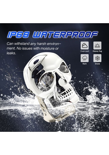 Symbee 1 Adet Motosiklet Led Sis Farı, Jeep Ve Offroad Araçlar İçin Yardımcı Işık, Ip68 Su Geçirmez.