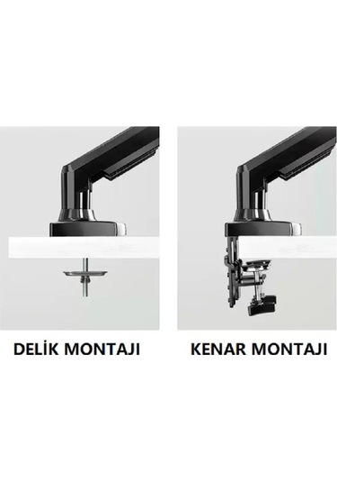 Ergoflex NB F160L Amortisörlü 17"-27" Monitör Tutucu ve 10"-17" Laptop Standı