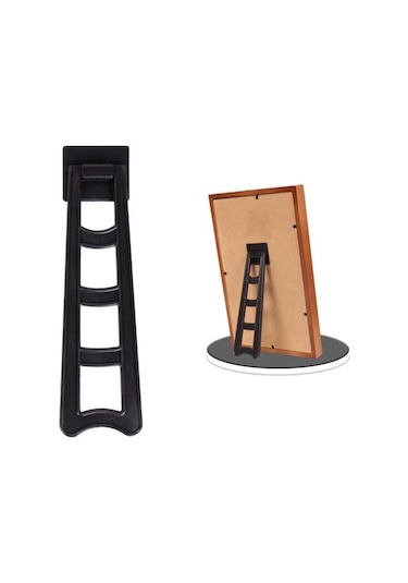 Siyah 5 Adet Fotoğraf Çerçevesi Standı Ayarlanabilir Açı Yapışkanlı Destek Fotoğraf Ekranı Stand Braketi Arka Bacak Ayak Ofis Aksesuarı M