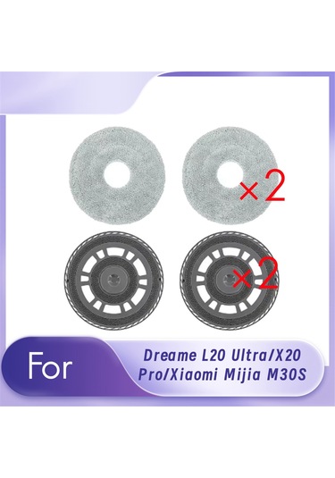 Xurunkeji Dreame L20 Ultra/x20 Pro/xiaomi Mijia M30s Robot Süpürge Paspas Tahtası Temizleyici Paspas Seti İçin 2 Paspas Tutucu Ve 2 Bez