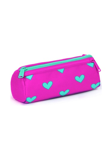 Coral High Kids Pembe Kalp Desenli Üç Bölmeli Kalem Çantası 22317
