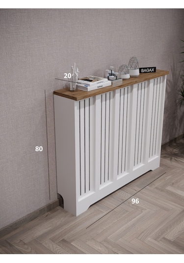 Efes Model Beyaz Üstü Çam Renk 96 CM Petek Kaplama Dresuar Çam