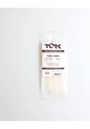 Tork Beyaz Kablo Bağı 2,5x150 Standart