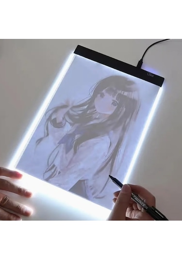 Tcherchi Usb İle Çalışan A5 Led Çizim Tableti - 3 Seviyeli Ayarlanabilir Parlaklık, Taşınabilir, Göz Koruyucu Tasarım