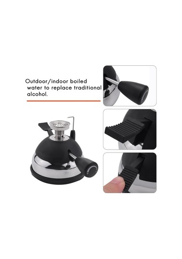 Metabagua Gaz Brülörü Ht-5015m Mini Masaüstü Gaz Bütan Brülörü Isıtıcı Sifon Potu Fbnf39 Siyah