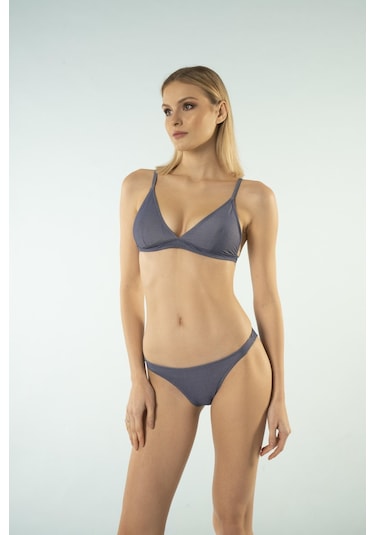 Estiva Bantlı Toparlayıcı Üçgen Bikini Takımı - Petrol