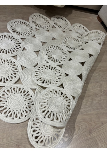 Marguerite Trikot Papatya Model Kilim Krem