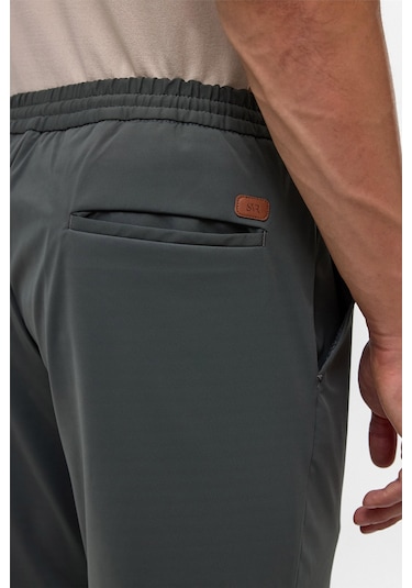 SÜVARİ Koyu Haki Slim Armürlü Jogger Pantolon