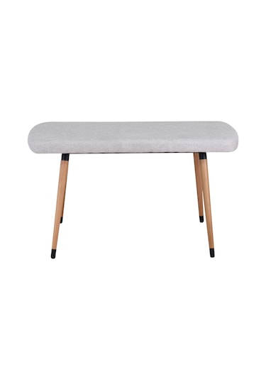 Vilinze Eames Ahşap Ayak Mutfak Masası Bankı Beyaz