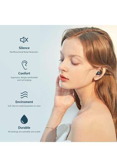 Gürültü Azaltıcı Kulak Tıkacı, Ses Yalıtımlı Kulak Tıkacı, İşitme Koruması, Uyku İçin Yumuşak Ve Tekrar Kullanılabilir Kulak Tıkacı, St