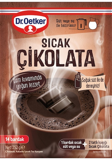 Dr. Oetker Sıcak Çikolata 252 Gr 14 Bardak X 3 Adet 250 G