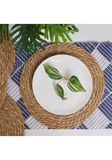 Moly Doğal Su Sümbülü T Rattan Paspaslar, Isıya Dayanıklı American Servisler, Rustik Dekorasyon Diğer