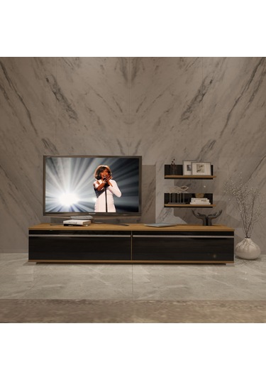 Decoraktiv Eko 4 Mdf Std Tv Ünitesi Tv Sehpası Pera - Siyah