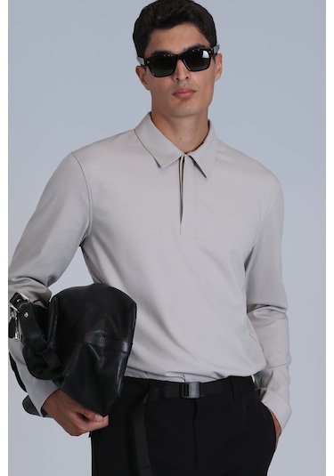 Lufian Erkek Evan Uzun Kol T-shirt 112040034 Taş Taş