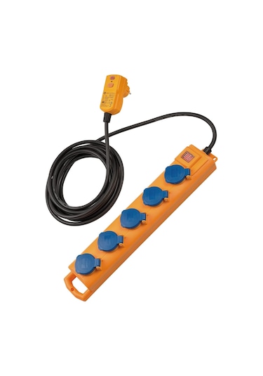 Super-solid Sl Ip54 Lisanslı 5'li Uzatma Priz Kaçak Akım Roleli, Standart 1