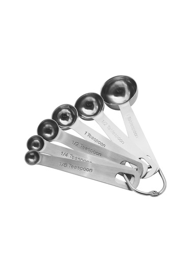 Xindoker Pratik Mutfak Ölçü Kaşığı Seti: 6 Parça Paslanmaz Çelik, Kuru-sıvı Malzeme Ölçümü, Pastane Ve Pişirme İçin Gümüş