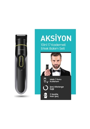 Goldmaster Aksiyon 17 Kademeli 10 In 1 Standlı Tıraş Makinesi