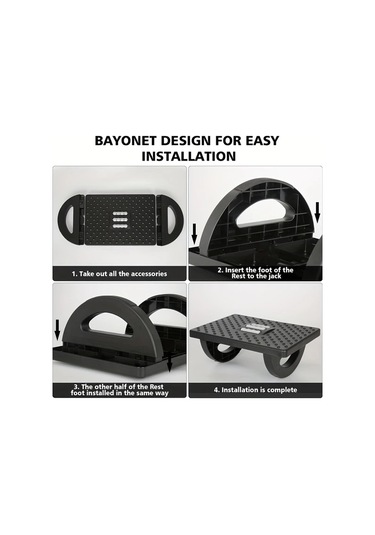 Xuweiwei Beyaz 1 Adet Ergonomik Ofis Ayak Dinlenme Altlığı Masajlı Masa Altı Ayaklık Beyaz