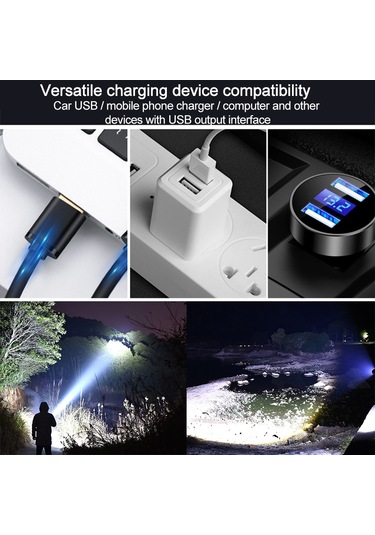 Sones W5201-1 19 Led 3200lm Süper Parlak Şarj Edilebilir El Feneri Siyah