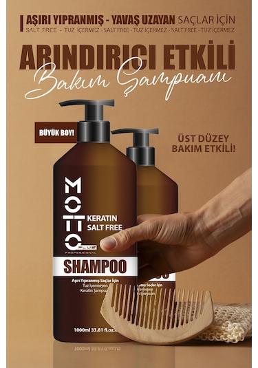 Motto Plus Professional Keratin - Tuzsuz Saç Bakım Şampuanı 1000ml