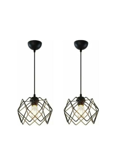 Trend Kitchen 2 Adet Koza Sarkıt Avize Salon, Mutfak, Koridor, Antre Siyah