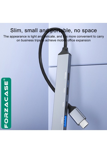 5in1 Type-c To Usb 3.0 Pd Çoklayıcı 100w Şarj Adaptörü - Fc902