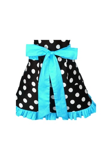 Dinosaurs Ayarlanabilir Önlük Ev Mutfak Yemek Pamuk Önlükleri Bowknot Mavi Altın