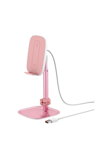 Baseus Literary 15w Kablosuz Şarj Masaüstü Telefon Tutucu Stand Wireless Şarj- 5775