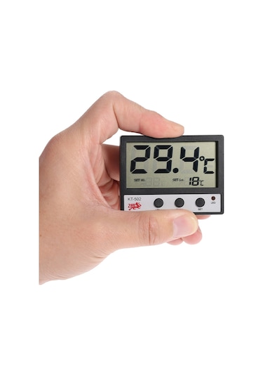 Geeroyoo Dijital Akvaryum Termometresi Lcd Ekran, C/ F Geçiş, Yüksek/düşük Alarmlı Balık Tankı Su Sıcaklığı İzleme Jzr-gy