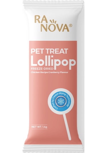 Ranova Tavuklu Kızılcıklı Üriner Sistem Destekleyici Kurutulmuş Lolipop 1 Adet