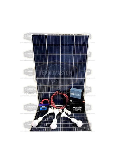 105 Watt Güneş Paneli Tv Aydınlatma Paketi Solar Paket