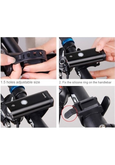 Forte Gt 250 Lüme Mini Bisiklet Ön Farı Xbyc 6124 Usb Şarjlı Siyah