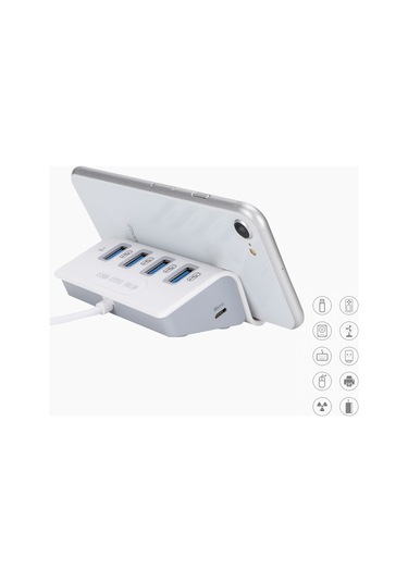 Telefon, Tablet, Masaüstü Bilgisayar İçin Çoklu Arayüzlü Otg Hub Adaptörüne Sahip 4 Portlu Usb Hub