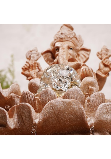 Zen Ganesha Temalı Beyaz Su Şişesi