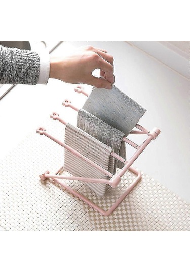 Ganzhoushop Katlanabilir Kurutma Askısı, Çok Kancalı Askılı Yerden Tasarruf Sağlayan İç Mekan Çamaşır Düzenleyici Havlular İçin Giysilerpembe Çok Renkli