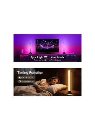 Xuweiwei Rgbıc Işık Barı 2 Adet 1 Takım Akıllı Led Işık Barı 8 Sahne Modu 16 Milyon Renk Usb Tv Arka Aydınlatma