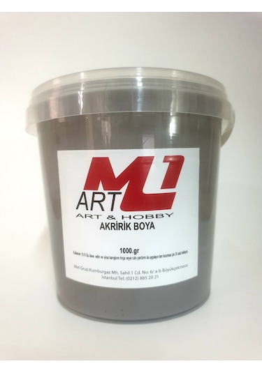 M1 Art Akrilik Boya 1.Kg --10 Renk Seçeneği