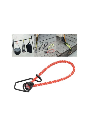 Suntek Kancalı Bungee Kablosu 6mm Halat Kanopi Kırmızı Kırmızı