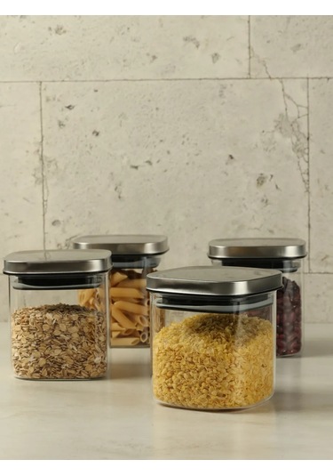 Eley Tahıl Ürünleri İçin 4 Adet 800ml Cam Kavanoz Seti 446218392